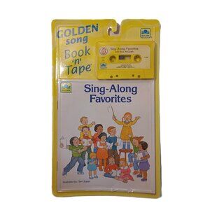 1991 Golden Song Book n Tape Sing Along Favorites Sealed Children Kids Activity